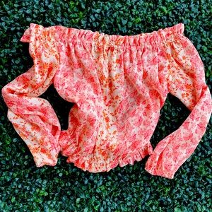 Gianni Bini pink floral top! So cute and perfect for summer!! Worn once!